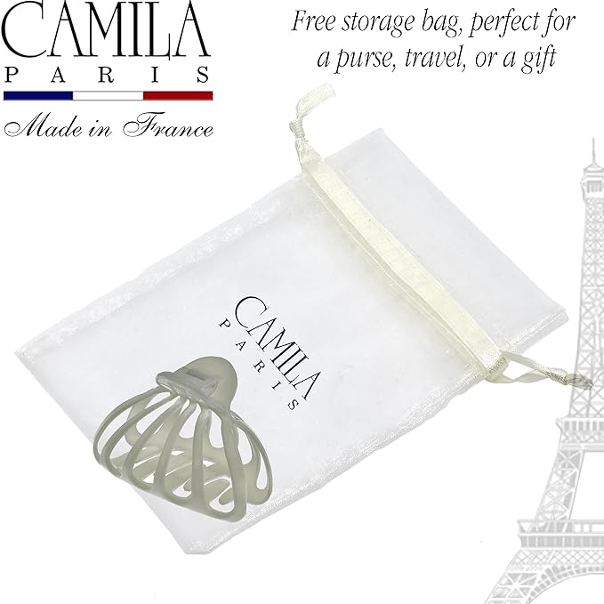 Camila Paris CP3633 French Octopus Hair Clip - Large, Durable No-Slip Grip Claw Clip for Thick, Long, Wavy Hair - Made in France