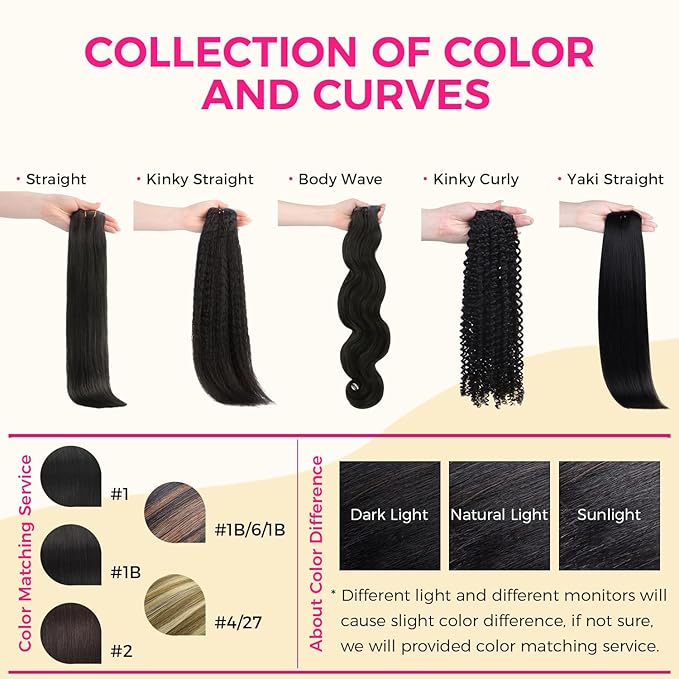 Lashey Seamless Clip in Hair Extensions Human Hair #1 Jet Black Light Yaki Straight Clip in Hair Extensions Real Human Hair 7pcs 110g 22 Inch PU Weft Natural Hair Extension for Women