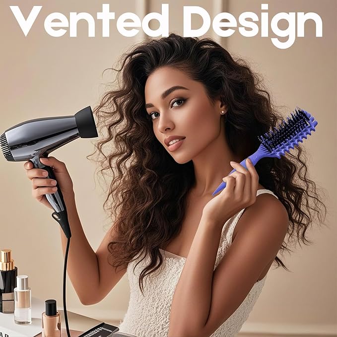 Curly Hair Brush Candybrush Curl Defining Brush for Detangling Shaping and Defining Curls for Women, Men, Wet & Dry Hair (Purple Pink)