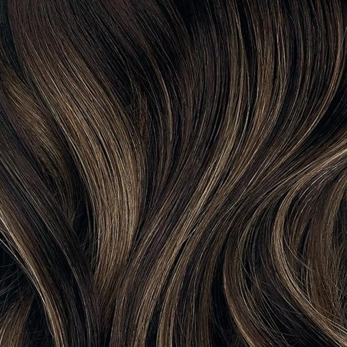 Luxy 100% Remy Human Hair – Halo Clip-In Hair Extensions –Natural Looking Volume & Length - One-Piece - Easy 5-Min Application 180 grams 20" Mocha Bronde Balayage