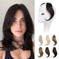 REECHO Bangs Hair Clip in Bangs, 2 PCS Face-Framing Classic Curtain Bangs Fringe Fake Bangs Hairpieces for Women Daily Wear - Off Black