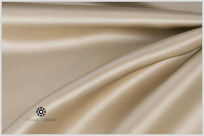 100% Pure Mulberry Silk Pillowcase for Hair and Skin, 19 Momme, Champagne, King - 20" x 36"