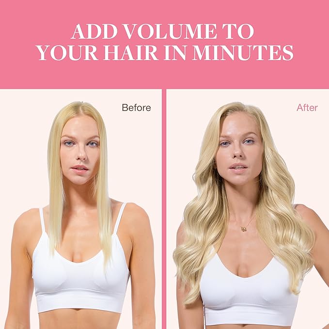 GOO GOO Clip in Hair Extensions Real Human Hair, Remy Human Hair Extensions Clip ins for Women, Natural Human Hair, 24inch 220g 9Pcs, #16/22 Light Blonde Highlighted Golden Blonde