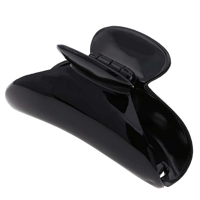 Camila Paris MP2 French Hair Clip for Women, Small Girls Hair Claw Jaw. Black, Fashion Durable and Styling Hair Accessories for Women, No Spring Grip Link System, Strong Hold No Slip, Made in France