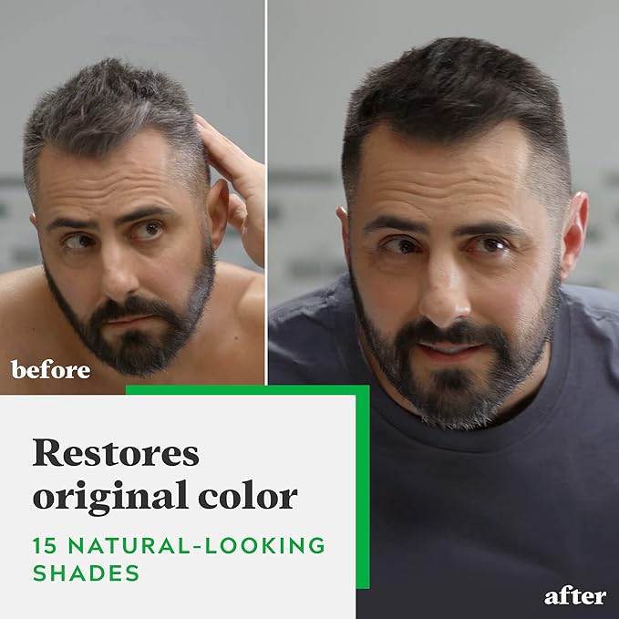 Just For Men Shampoo-In Color (Formerly Original Formula), Mens Hair Color with Keratin and Vitamin E for Stronger Hair - Medium Brown, H-35, Pack of 1