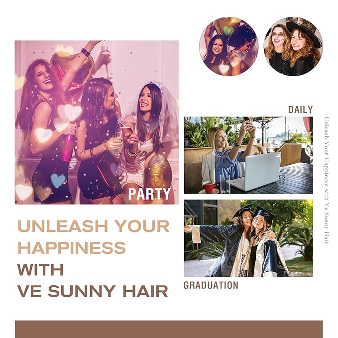 Ve Sunny Clip in Hair Extensions Real Human Hair Highlights Human Hair Clip in Extensions Dark Ash Blonde Highlights Light Blonde Human Hair Extensions Clip ins for Women Quick-Apply 5pcs 12inch 80g