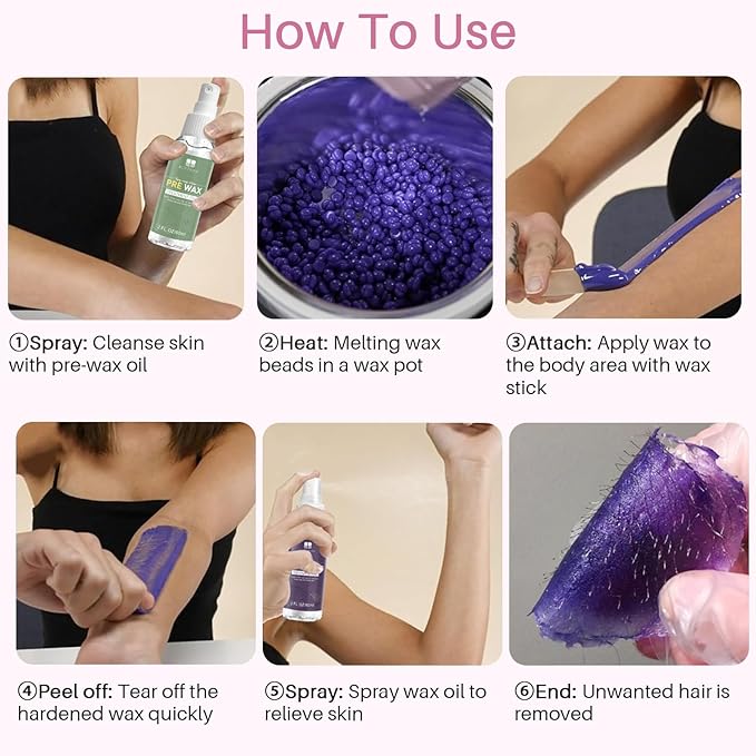 BLITZWAX Brazilian and Bikini Waxing Kit for Women, Hard Wax Warmer for Face, Legs, and Body, At Home Hair Removal Kit, Beginner Friendly, Quick Heating, Frost Reverb Digital Wax Pot