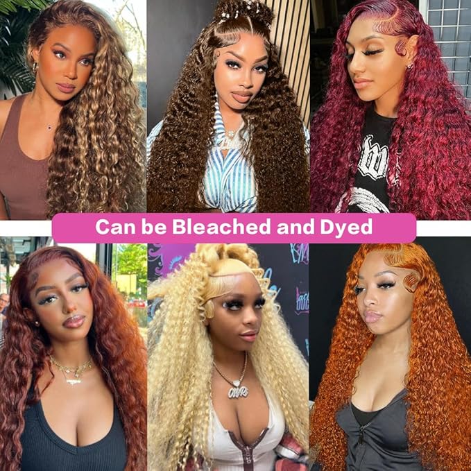 abbildung 30inch Highlight Ombre Lace Front Wig Human Hair 13x6 HD Honey Blonde 4/27 Deep Wave Lace Frontal Wigs Glueless Wigs Human Hair Pre Plucked with (Black, 26 Inch Black, deep wave)