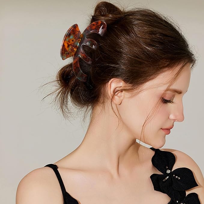 Jayongnee Clips for Women - Octopus Claw Clip - Hair Clips for Long and Thick Hair, Non-Slip Big Claw Strong Hold Hair Unbreakable 3 PCS (claw clip-C)