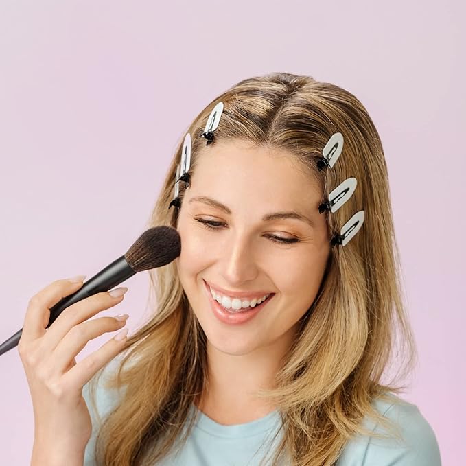 Creaseless No Bend Hair Clips (White/Black)