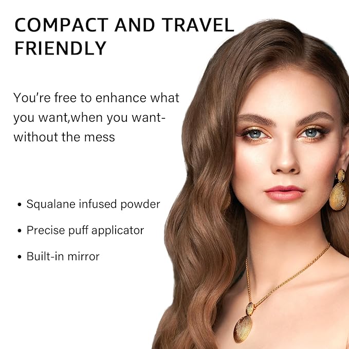 Root Touch Up Hair Shadow Powder for Thinning Hair, Eyebrows, and Beard Line for Women and Men (Auburn)