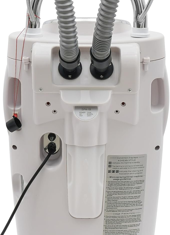 Professional Standing Hair Steamer Dryer, 700W Orbiting Rollerball Color Processor w/Rolling Base, Floor Hooded Treatment Machine for Home Hairdressing Salons