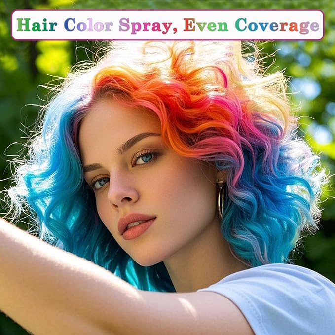 Gray Hair Dye Temporary Hair Color Spray for Kids Women, Temporary Hair Dye Spray Washable Hair Color Wax Non-Sticky For For Cosplay DIY, Party, Christmas, Halloween (Gray)