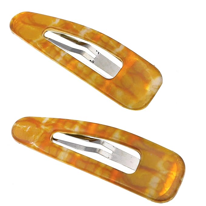 Camila Paris CP3092 French Hair Barrettes Clips, Snap Hair Slides Clic Clac for Women, Styling Girls Side Slide-in Metal Snap Pin Hair Accessories for Women. Strong Hold, No Slip Grip, Made in France