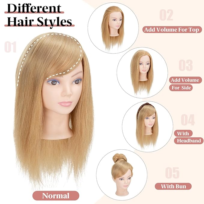 SARLA Clip in Side Bangs Extension Straight Synthetic Fake Bangs One Piece for Women Cream Blonde