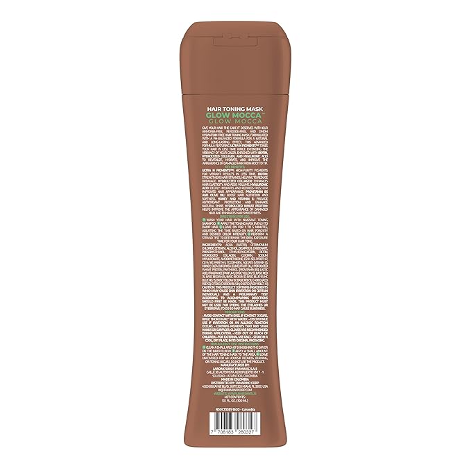 Naissant Glow Mocca Hair Toning Mask | Ultra High-Purity Pigments | Neutralizes Red&Orange Tones | For Brown&Mocha Hair | Hyaluronic Acid, Collagen &Biotin |Paraben, Ammonia &Sulfate Free | 10.1 Fl Oz