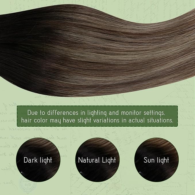 RUNATURE Real Human Hair Clip in Extensions 24 inch, Balayage Clip in Hair Extensions, Long Hair Extensions Clip Ins, Remy Natural Hair, Add Hair Length, 135g 7pcs #1B/6/27 Black Ombre to Blonde