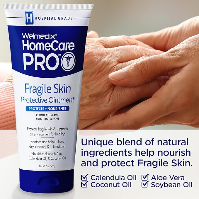 Welmedix Fragile Skin Protective Ointment | Hospital Grade Healing Ointment, Barrier Cream & Skin Protectant w/Calendula for Treatment of Eczema, Psoriasis, Dermatitis, Bed Sores, Chafing (Pack of 3)