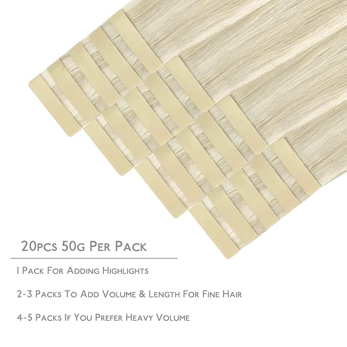 WENNALIFE Tape in Hair Extensions Human Hair,