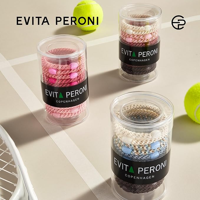 EVITA PERONI 12 Pcs Hair Ties, High Elastic Ponytail Holders, Hair Ties No Damage for Thick Curly Hair Women Men (Misty Matcha)
