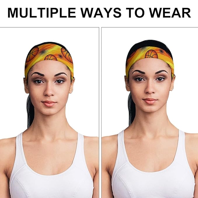 Headband Bandana Non Slip Cool Basketball Sports Sweatband for Men & Women