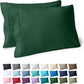 Bare Home Microfiber Pillow Cases - King Size Set of 2 - Cooling Pillowcases - Double Brushed - Forest Green Pillowcases 2 Pack - Easy Care (King Pillowcase Set of 2, Forest Green)