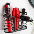 YIGII Hair Dryer Holder - Wall Mount/Adhesive Blow Dryer Holder Bathroom Organizer Hot Tools Organizer for Hair Dryer, Electric Shaver Black