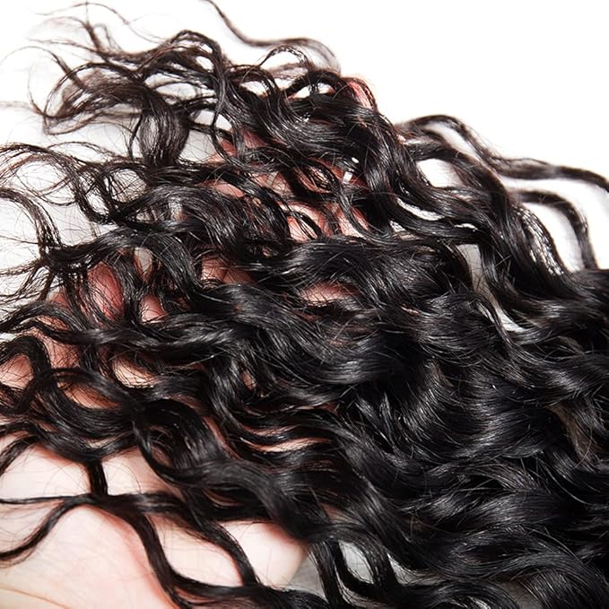 20 Inch Natural Black Kinky Curly Human Hair Bundles Unprocessed Niegmeag Brazilian Virgin Remy Hair Extensions Double Weft Soft and Silky Color 1B Kinky Curly Bundle Hair Weave