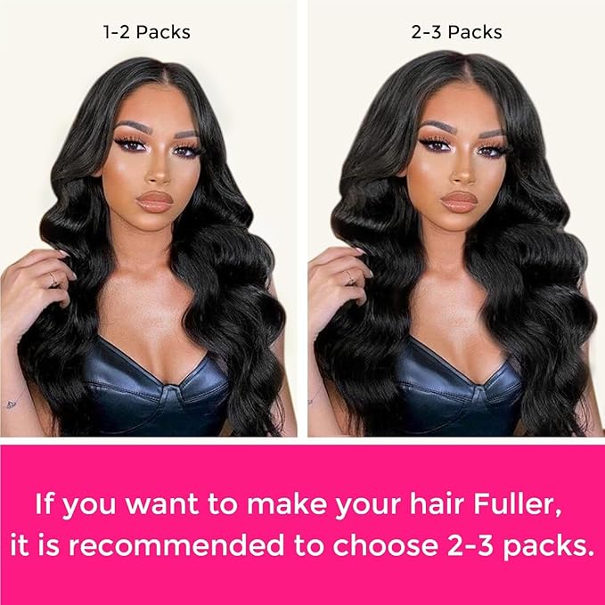 Lashey Seamless Clip in Hair Extensions Human Hair 7pcs 110g Body Wave 16 Inch Natural Black Clip in Hair Extensions with Invisi Edge for Women