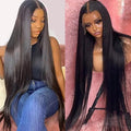 Lemoda 26Inch Full 13x6 SKINLIKE Real HD Lace Frontal Wigs 200% 15A 13x6 Straight Virgin Human Hair Full Lace Frontal Wigs Invisible 0.1mm Ultra-thin Frayed Ends Lace Front Wig Pre Plucked Tiny Knots
