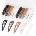 Gingbiss 50Pcs Snap Hair Clips for Women, 2.3 Inch Silicone Coating Classic Metal Hair Barrettes with Storage Case for Women Girls, No Slip Hair Accessories for Hair, 5 Assorted Colors
