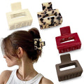Tortoise Hair Clips for Women - 4Pcs 2" Small Acetate Matte Claw Barrettes for Thick & Thin Hair