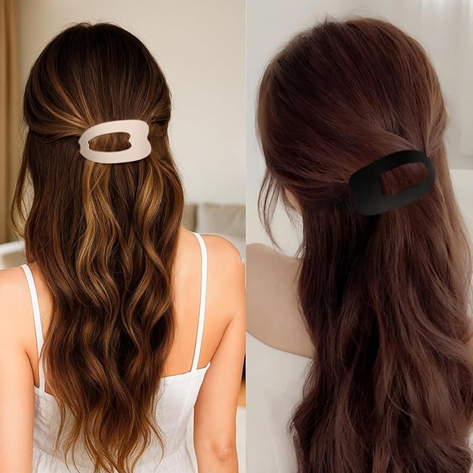 Women Flat Hair Claw Clips,Duckbill Shaped Hair Clips, Large Matte Non-Slip Hair Clips 8-Pack,Suitable for Thick Hair, Women Hair Accessories,Hair Styling Accessories