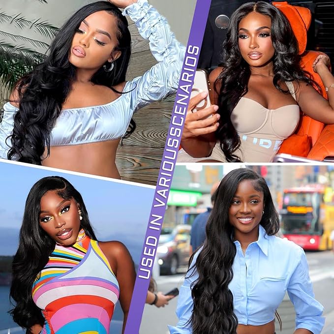 Body Wave Lace Front Wig Human Hair SKINLIKE HD Lace Wigs 13x4 Full Frontal Lace Wig 0.10mm Ultra-thin Invisible Swiss HD Lace Front Wigs Frayed Ends Tiny Knots 200% Density Natural Color
