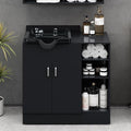 Shampoo Backwash Station for Salons,Salon Station with Shampoo Bowl & Storage Layer,Salon Equipment for Spa Beauty, Black