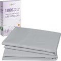 California Design Den Pillow Cases Standard Size Set of 2-1000 Thread Count Sateen, Soft & Thick 100% Cotton Standard/Queen Size Pillow Case Set, Durable - Light Grey