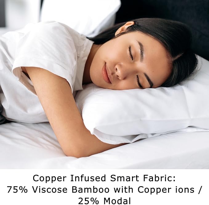Anti Acne Pillowcase - King Size 36x20, Beige, Envelope Style - Oeko-TEX Certified - 75% Viscose Derived from Bamboo, 25% Modal for Smooth, Breathable, Moisture-Wicking Quality