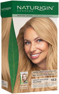 Naturigin Permanent Hair Color, 10.3 Light Golden Blonde, Ammonia Free, 100% Gray Coverage, Nourishing Natural Formula, For All Hair Types, Long-Lasting, Vegan & Cruelty-Free, 1 Pack