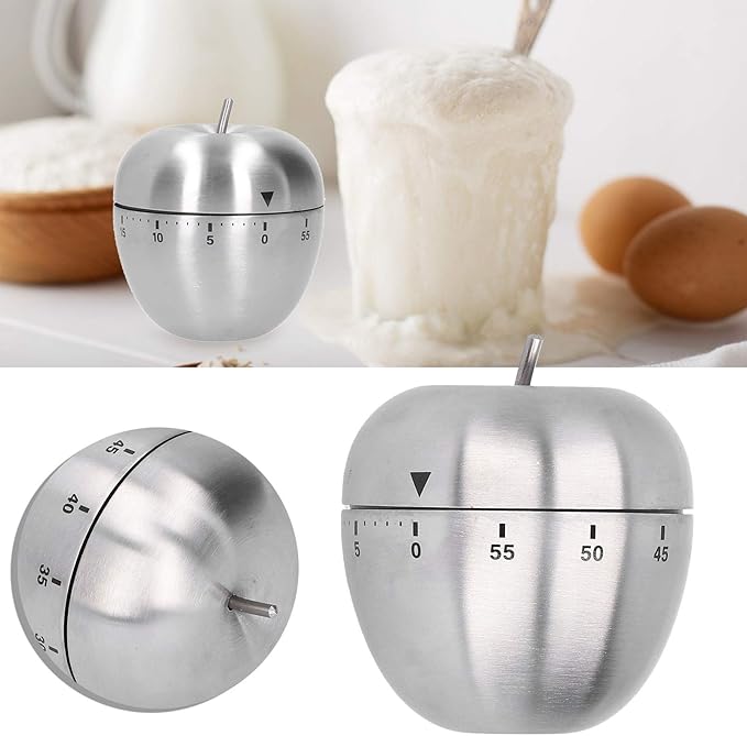 fruit Shaped Timer Stainless Steel Mechanical Cooking Countdown Alarm Timer Kitchen Reminder for Hair Color Processing , Kitchen Timer , Cooking , Baking , Kitchen Timer , fruit Shaped Timer Stainless