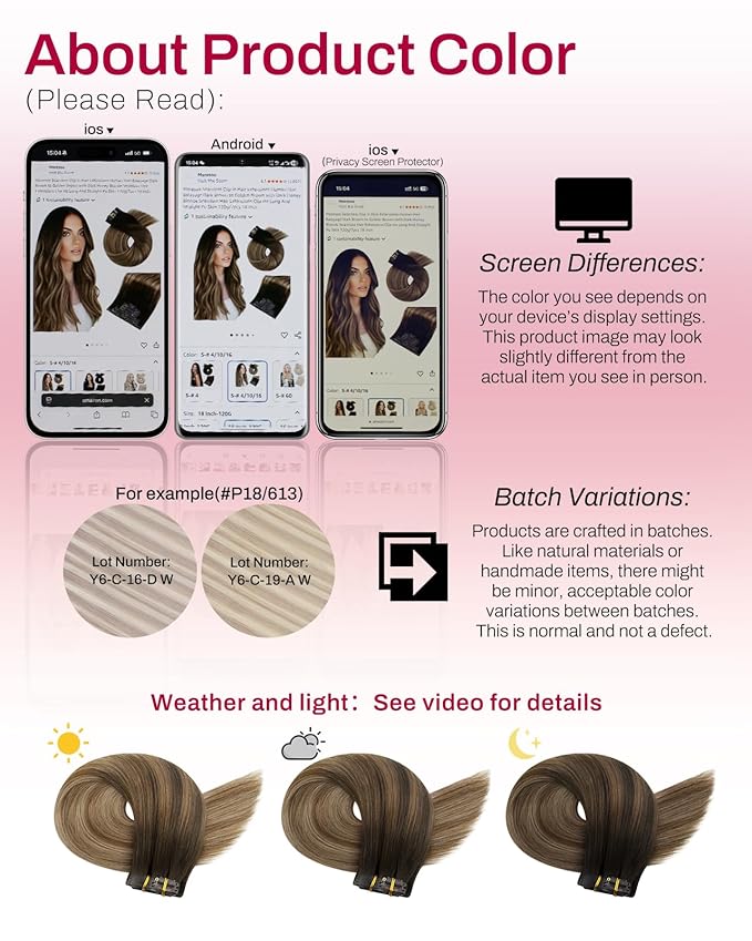 Moresoo Brown Balayage Clip in Hair Extensions Human Hair Seamless Dark Brown to Golden Brown with Dark Honey Blonde Real Hair Extensions Clip ins Remy Pu Skin Invisible Long 120/7pcs 18in