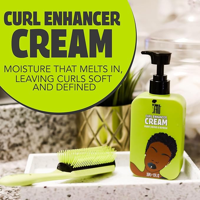 Pardon My Fro Curl Enhancing Cream - Long Lasting Nourishing Cream for Defined, Bouncy Curls - 12 fl oz