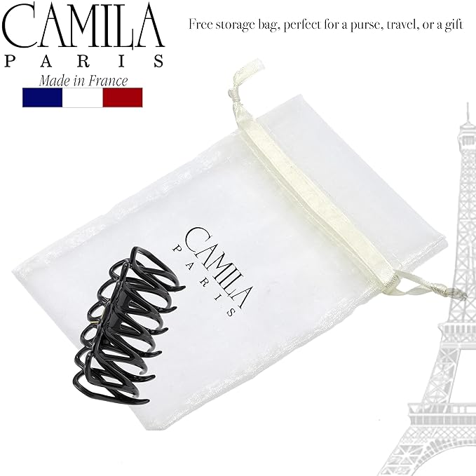 Camila Paris CP3521 French Large Hair Clips for Women Thick Hair for Long Wavy Curly Hair, Girls Hair Claw Clips Styling Big Hair Clip for Thick Hair, Strong Hold No Slip Grip Claw Clip Made in France