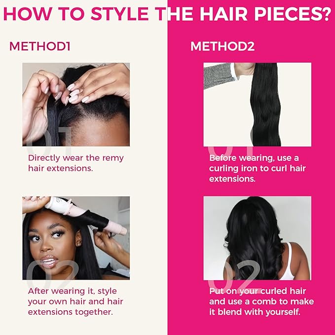 Lashey Clip in Hair Extensions, Straight 9pcs 150g Natural Black, 22 Inch Real Human Hair Thick Hair Extensions Clip ins for Black Women