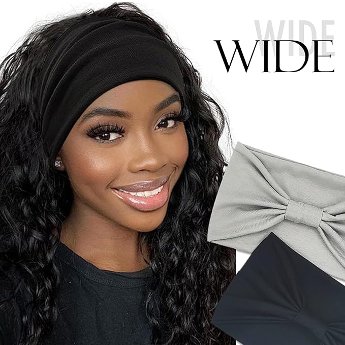 IVARYSS Wide Headbands for Women, Knotted Head Wraps Turbans, Large African Style Head Bands Hair Accessories, 6 Pack (Boho Set2)