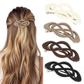 4packs Hair Clips French Hair Barrettes for Women Beige Khaki Brown Black Accessories for Women Girls