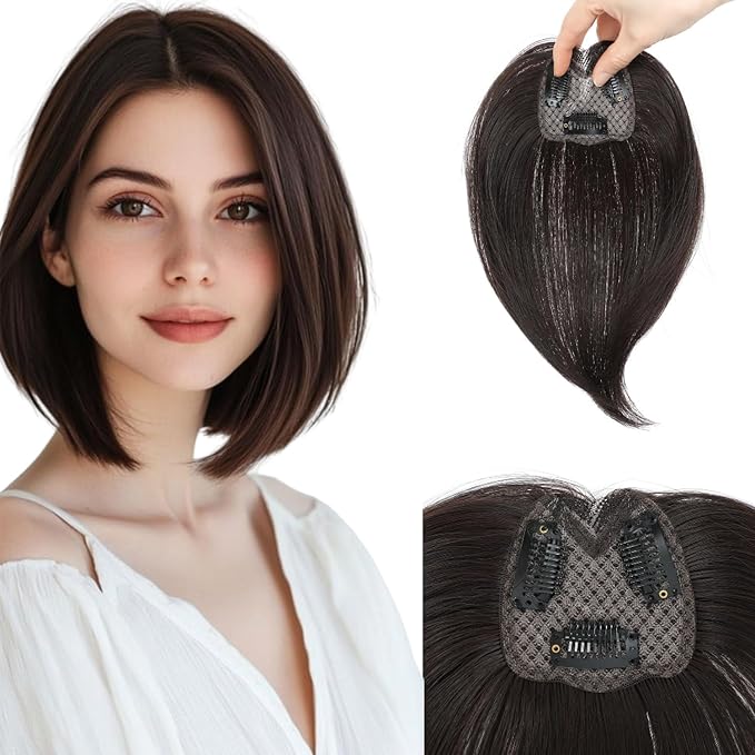 Hair Toppers for Women with Thinning Hair Extensions 360° 3D Toppers Hair Pieces for Women Clip Ins Fake Bangs Hair Pieces Perfect Solution for Stylish Upgrade