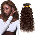 Dark Brown Human Hair Bundles Color 4 Water Wave Bundle 18 18 18 Inch Niegmeag Virgin Remy Hair Extensions Brown Wet and Wavy Human Hair Bundles