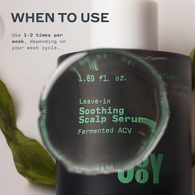JooY Scalp Serum Duo | Soothing + Resurfacing Serum | Sensitive Scalp Relief + Pre-Cleanse Exfoliation | Niacinamide, Apple Cider Vinegar, Tea Tree, Salicylic Acid & Fermented Superfoods