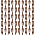 Light Brown Glossy Snap Hair Clips by FLAREANN – 50 PCS 2 Inch Non-Slip Metal Hair Barrettes for Women – Natural Neutral Hair Accessories for Everyday Styling