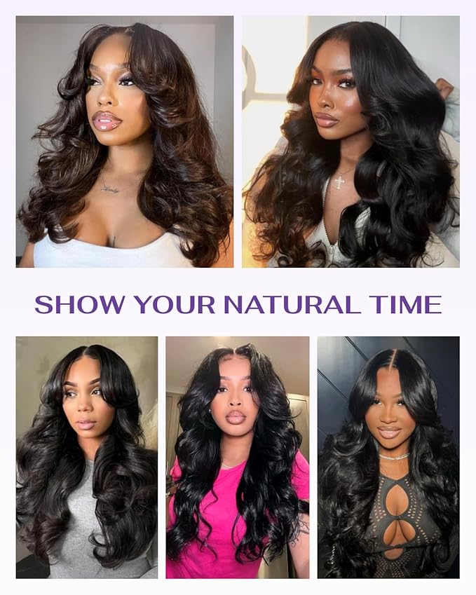 13x6 SKINLIKE Real HD Lace Frontal Wig, 180% Density Ultra-fitted 0.10mm Thin Invisible HD Lace Wig Pre-plucked Hairline Bleached Knots Virgin Human Hair Wigs Body Wave 24 Inch